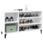 Mueble zapatero madera contrachapada blanco 102x36x60 cm en Zapateros y organizadores de calzado | Comprar online en Foru.es