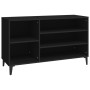 Mueble zapatero madera contrachapada negro 102x36x60 cm en Zapateros y organizadores de calzado | Comprar online en Foru.es