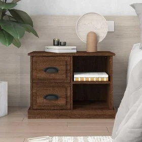 Mesita de noche marrón roble 60x35,5x45 cm de vidaXL, Mesitas de noche - Ref: Foro24-816375, Precio: 51,00 €, Descuento: %