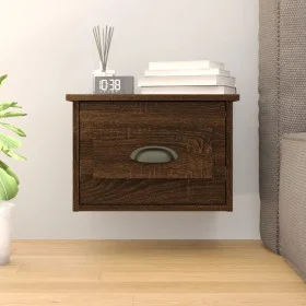 Mesita de noche de pared color marrón roble 41,5x36x28 cm de vidaXL, Mesitas de noche - Ref: Foro24-816390, Precio: 34,10 €, ...