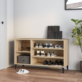 Mueble zapatero madera contrachapada roble Sonoma 102x36x60 cm en Zapateros y organizadores de calzado | Comprar online en Foru.