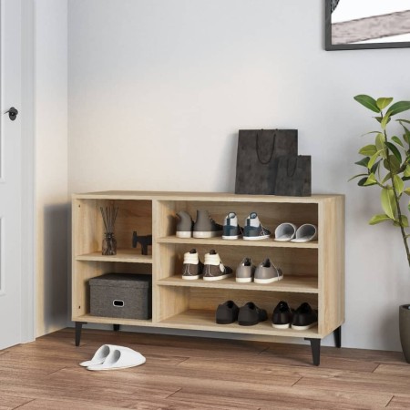 Mueble zapatero madera contrachapada roble Sonoma 102x36x60 cm en Zapateros y organizadores de calzado | Comprar online en Foru.