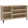 Mueble zapatero madera contrachapada roble Sonoma 102x36x60 cm en Zapateros y organizadores de calzado | Comprar online en Foru.