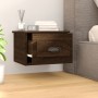 Mesita de noche de pared color marrón roble 41,5x36x28 cm de vidaXL, Mesitas de noche - Ref: Foro24-816390, Precio: 34,52 €, ...