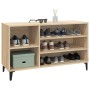 Mueble zapatero madera contrachapada roble Sonoma 102x36x60 cm en Zapateros y organizadores de calzado | Comprar online en Foru.
