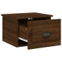 Mesita de noche de pared color marrón roble 41,5x36x28 cm de vidaXL, Mesitas de noche - Ref: Foro24-816390, Precio: 34,52 €, ...