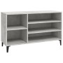 Mueble zapatero madera contrachapada gris hormigón 102x36x60 cm en Zapateros y organizadores de calzado | Comprar online en Foru