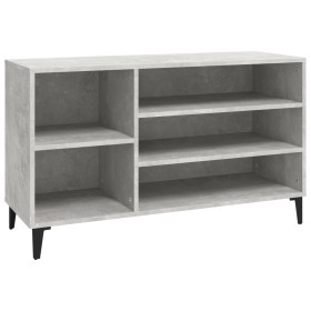 Mueble zapatero madera contrachapada gris hormigón 102x36x60 cm en Zapateros y organizadores de calzado | Comprar online en Foru