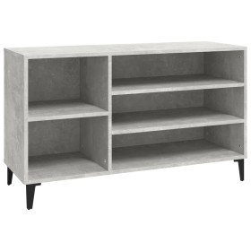 Mueble zapatero madera contrachapada gris hormigón 102x36x60 cm en Zapateros y organizadores de calzado | Comprar online en Foru