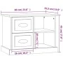 Mesita de noche marrón roble 60x35,5x45 cm de vidaXL, Mesitas de noche - Ref: Foro24-816375, Precio: 51,00 €, Descuento: %