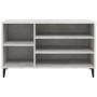 Mueble zapatero madera contrachapada gris hormigón 102x36x60 cm en Zapateros y organizadores de calzado | Comprar online en Foru