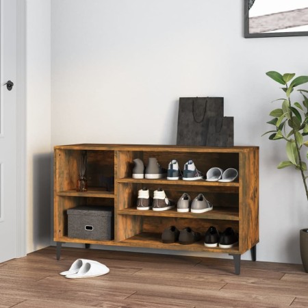 Mueble zapatero madera contrachapada roble ahumado 102x36x60 cm en Zapateros y organizadores de calzado | Comprar online en Foru