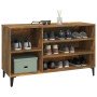 Mueble zapatero madera contrachapada roble ahumado 102x36x60 cm en Zapateros y organizadores de calzado | Comprar online en Foru