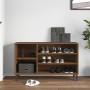 Mueble zapatero madera contrachapada roble marrón 102x36x60 cm en Zapateros y organizadores de calzado | Comprar online en Foru.