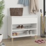 Mueble zapatero madera contrachapada blanco 70x36x60 cm en Zapateros y organizadores de calzado | Comprar online en Foru.es