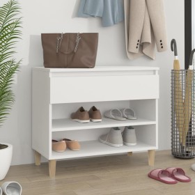 Mueble zapatero madera contrachapada blanco 70x36x60 cm en Zapateros y organizadores de calzado | Comprar online en Foru.es