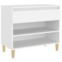 Mueble zapatero madera contrachapada blanco 70x36x60 cm en Zapateros y organizadores de calzado | Comprar online en Foru.es