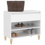 Mueble zapatero madera contrachapada blanco 70x36x60 cm en Zapateros y organizadores de calzado | Comprar online en Foru.es