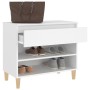 Mueble zapatero madera contrachapada blanco 70x36x60 cm en Zapateros y organizadores de calzado | Comprar online en Foru.es