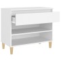 Mueble zapatero madera contrachapada blanco 70x36x60 cm en Zapateros y organizadores de calzado | Comprar online en Foru.es