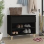 Mueble zapatero madera contrachapada negro 70x36x60 cm en Zapateros y organizadores de calzado | Comprar online en Foru.es