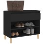 Mueble zapatero madera contrachapada negro 70x36x60 cm en Zapateros y organizadores de calzado | Comprar online en Foru.es