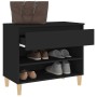 Mueble zapatero madera contrachapada negro 70x36x60 cm en Zapateros y organizadores de calzado | Comprar online en Foru.es