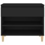 Mueble zapatero madera contrachapada negro 70x36x60 cm en Zapateros y organizadores de calzado | Comprar online en Foru.es
