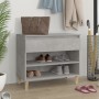 Mueble zapatero madera contrachapada gris hormigón 70x36x60 cm en Zapateros y organizadores de calzado | Comprar online en Foru.
