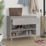 Mueble zapatero madera contrachapada gris hormigón 70x36x60 cm en Zapateros y organizadores de calzado | Comprar online en Foru.
