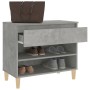 Mueble zapatero madera contrachapada gris hormigón 70x36x60 cm en Zapateros y organizadores de calzado | Comprar online en Foru.