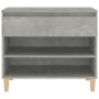Mueble zapatero madera contrachapada gris hormigón 70x36x60 cm en Zapateros y organizadores de calzado | Comprar online en Foru.