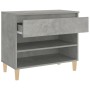 Mueble zapatero madera contrachapada gris hormigón 70x36x60 cm en Zapateros y organizadores de calzado | Comprar online en Foru.