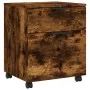 Smoked oak plywood wheeled filing cabinet 45x38x54cm by vidaXL, Filing cabinets - Ref: Foro24-817135, Price: 39,34 €, Discoun...