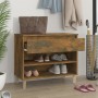 Mueble zapatero madera contrachapada roble ahumado 70x36x60 cm en Zapateros y organizadores de calzado | Comprar online en Foru.