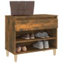 Mueble zapatero madera contrachapada roble ahumado 70x36x60 cm en Zapateros y organizadores de calzado | Comprar online en Foru.
