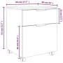 Smoked oak plywood wheeled filing cabinet 45x38x54cm by vidaXL, Filing cabinets - Ref: Foro24-817135, Price: 39,34 €, Discoun...