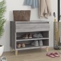 Mueble zapatero madera contrachapada gris Sonoma 70x36x60 cm en Zapateros y organizadores de calzado | Comprar online en Foru.es