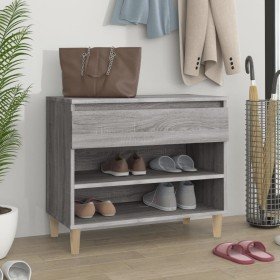 Mueble zapatero madera contrachapada gris Sonoma 70x36x60 cm en Zapateros y organizadores de calzado | Comprar online en Foru.es