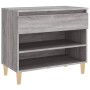 Mueble zapatero madera contrachapada gris Sonoma 70x36x60 cm en Zapateros y organizadores de calzado | Comprar online en Foru.es