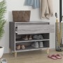 Mueble zapatero madera contrachapada gris Sonoma 70x36x60 cm en Zapateros y organizadores de calzado | Comprar online en Foru.es