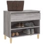 Mueble zapatero madera contrachapada gris Sonoma 70x36x60 cm en Zapateros y organizadores de calzado | Comprar online en Foru.es
