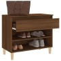 Mueble zapatero madera contrachapada roble marrón 70x36x60 cm en Zapateros y organizadores de calzado | Comprar online en Foru.e
