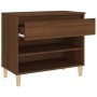 Mueble zapatero madera contrachapada roble marrón 70x36x60 cm en Zapateros y organizadores de calzado | Comprar online en Foru.e