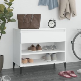 Mueble zapatero madera contrachapada blanco 70x36x60 cm en Zapateros y organizadores de calzado | Comprar online en Foru.es