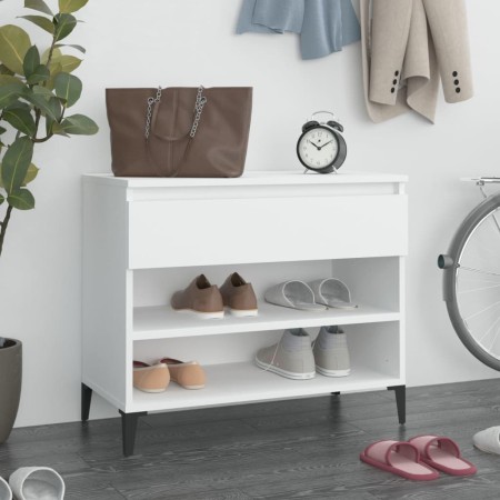 Mueble zapatero madera contrachapada blanco 70x36x60 cm en Zapateros y organizadores de calzado | Comprar online en Foru.es