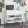 Mueble zapatero madera contrachapada blanco brillo 70x36x60 cm en Zapateros y organizadores de calzado | Comprar online en Foru.