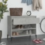 Mueble zapatero madera contrachapada gris hormigón 70x36x60 cm en Zapateros y organizadores de calzado | Comprar online en Foru.