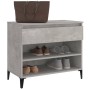 Mueble zapatero madera contrachapada gris hormigón 70x36x60 cm en Zapateros y organizadores de calzado | Comprar online en Foru.