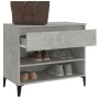Mueble zapatero madera contrachapada gris hormigón 70x36x60 cm en Zapateros y organizadores de calzado | Comprar online en Foru.